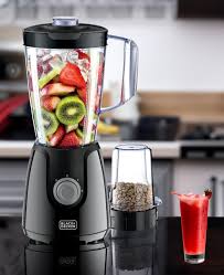 Black&Decker Blender BX430J-B5 400W - خلاط كهربائي بقوة 400 واط مع مطحنة من بلاك اند ديكر