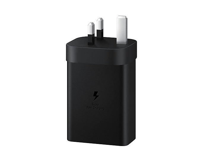 Samsung Power Adapter 65W Black - شاحن ثلاثي المنافذ 65 واط من سامسونج اسود