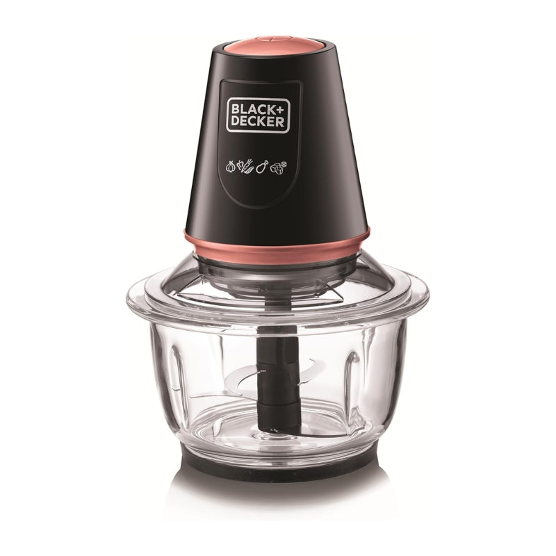 Black&Decker GC430-B5 400W Multi-Function Glass Chopper - محضرة طعام بقوة 400 واط وبسعة 1.2 لتر من بلاك اند ديكر