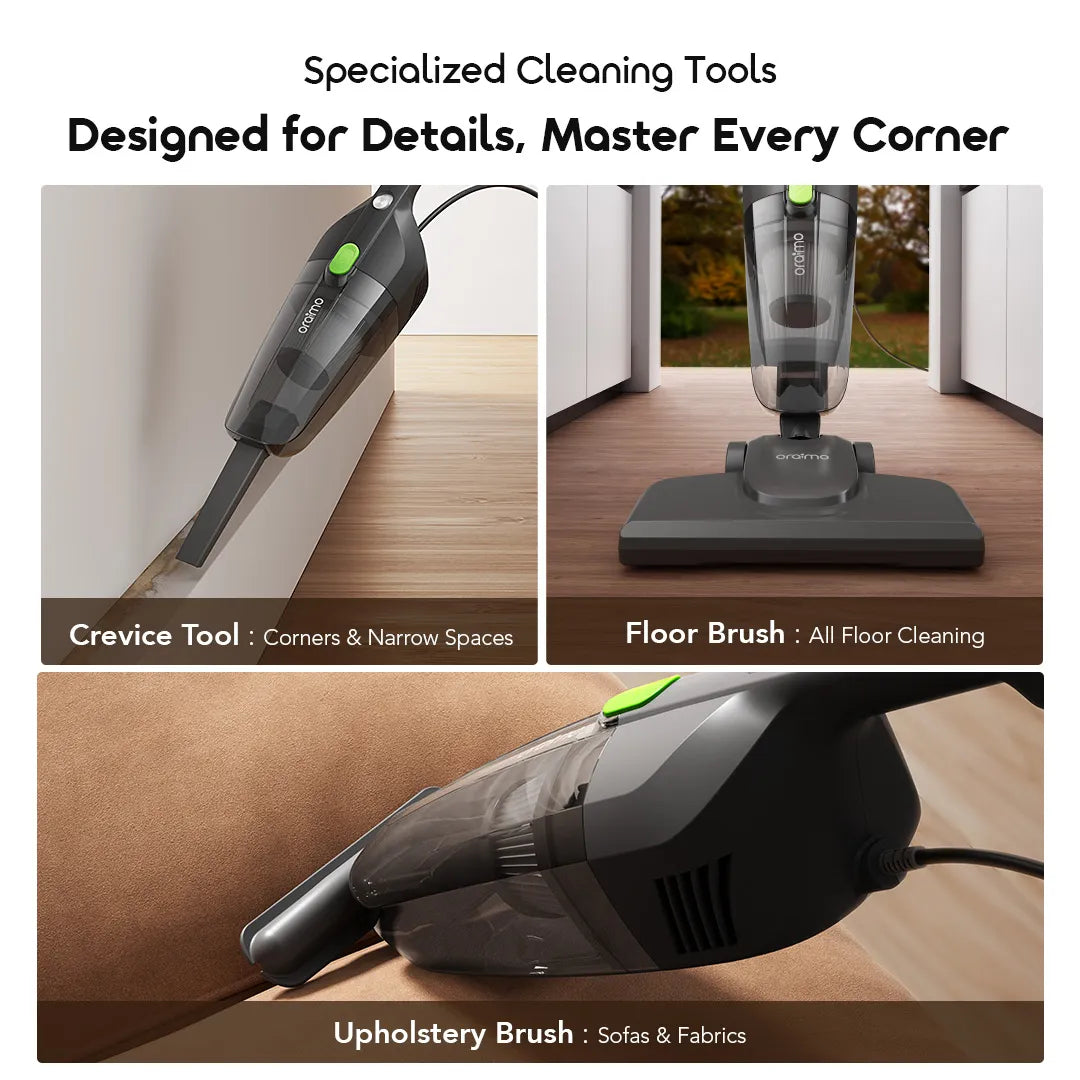 Oraimo CordForce Flex Corded 2-in-1 Stick Vacuum - مكنسة كهربائية سلكية 550 واط 2 في 1 من اورايمو