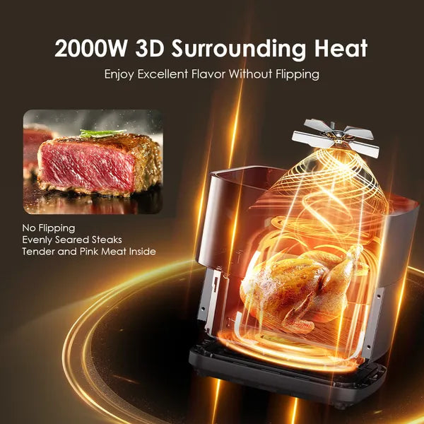 Oraimo NutriFry Max 8L 2000W Air Fryer - قلاية هوائية 2000 واط 8 لتر من اورايمو