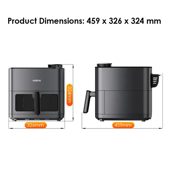 Oraimo NutriFry Max 8L 2000W Air Fryer - قلاية هوائية 2000 واط 8 لتر من اورايمو