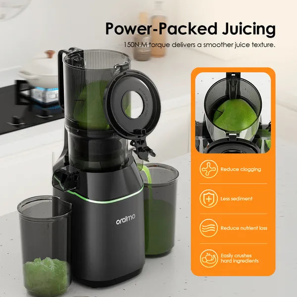 Oraimo EasyJuice 108mm Diameter 800ML Slow Juicer - عصارة الحمضيات الكهربائية البطيئه 800 مل من اورايمو