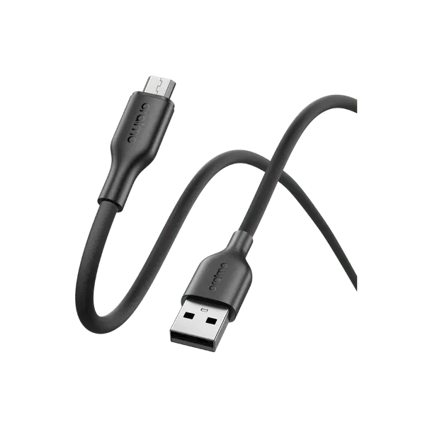 Oraimo Robust Line Data FAST CHARGING USB-A To MICRO-USB 1M 2A 10W BLACK - كيبل يو اس بي مايكرو 10 واط بطول 1 متر من اورايمو اسود