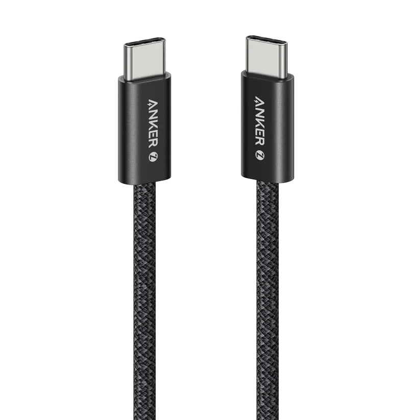 Anker Zolo C to C Cable 6ft 240W Braided and Dirt-Free Black - كيبل تايب سي تايب سي 240 واط 2 متر من انكر اسود