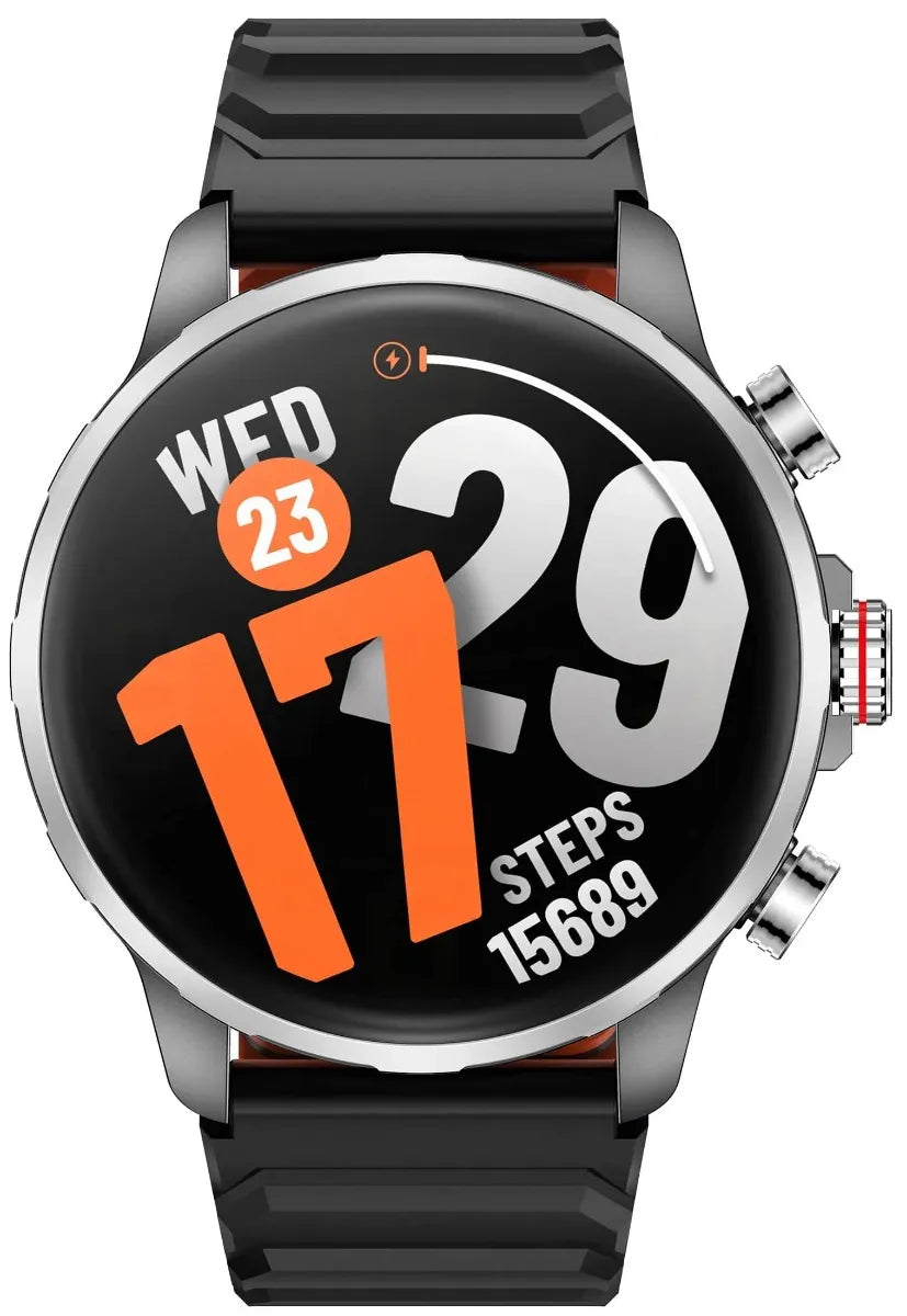 Kieslect Smart Calling Watch Kr 3 Steel Black - ساعة ذكية مع ميزة المكالمات من كيسليكت ستيل اسود