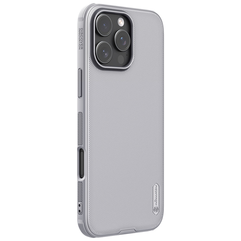 Nillkin Super Frosted Shield Pro for Apple iPhone 16 Pro Max (Without Logo cutout) Grey - كفر ايفون 16 برو ماكس رمادي من نيلكين