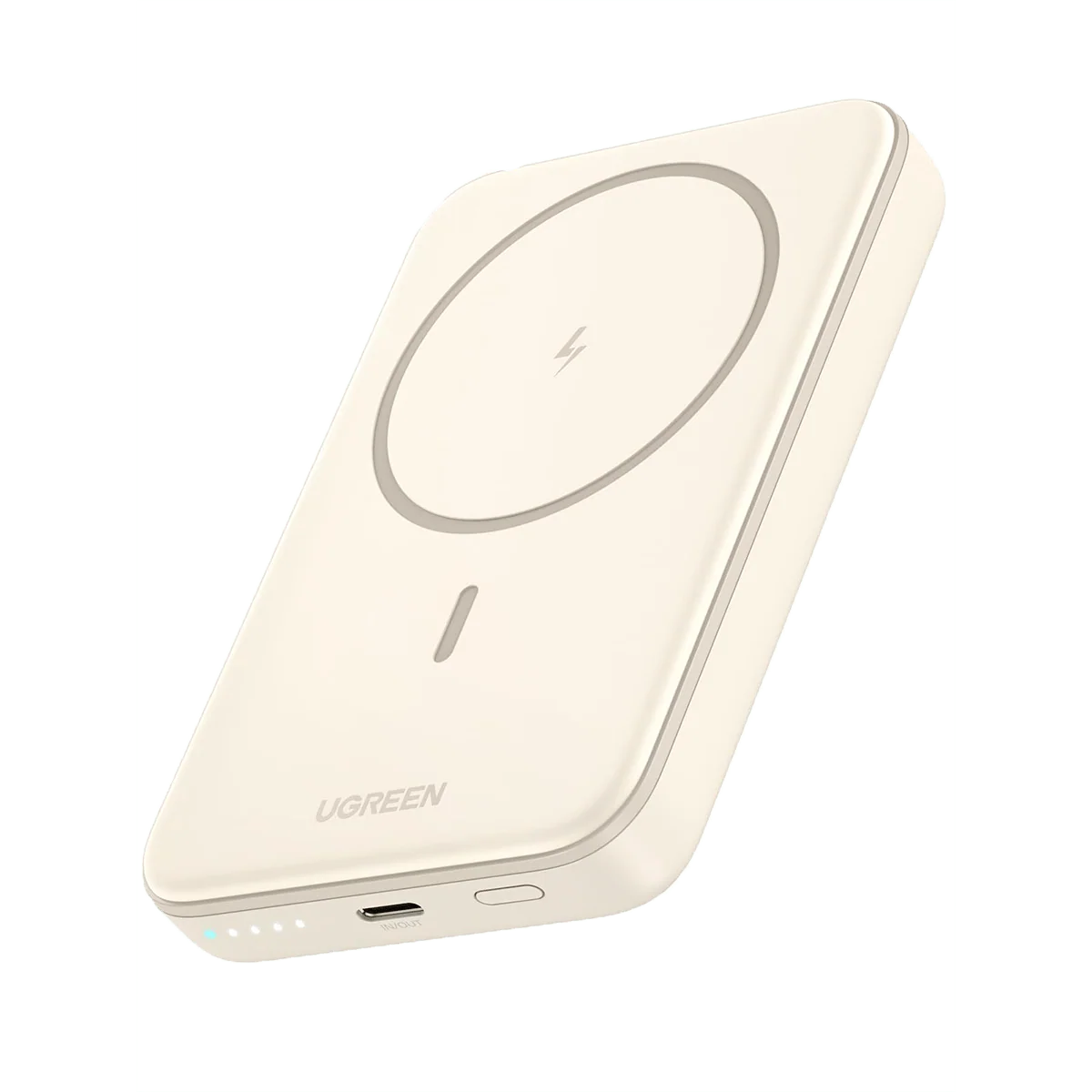 UGREEN PowerBank Magnetic Wireless Creamy 10000mAh 20W - باوربنك مغناطيسي لاسلكي 10000 ملي امبير 20 واط من يوكرين