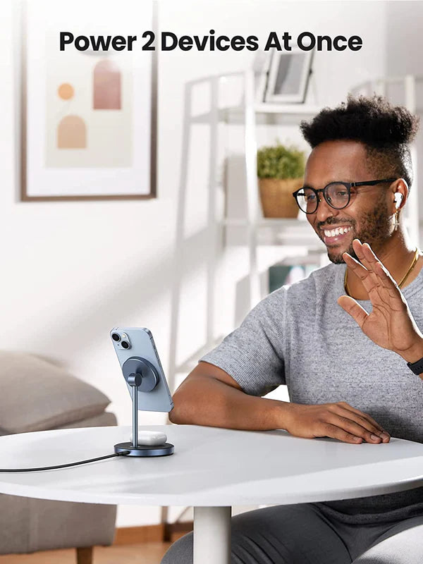 UGREEN Stand Wireless Charger Type 2in1 - سستاند مع شاحن لاسلكي 2 في 1 من يوكرين