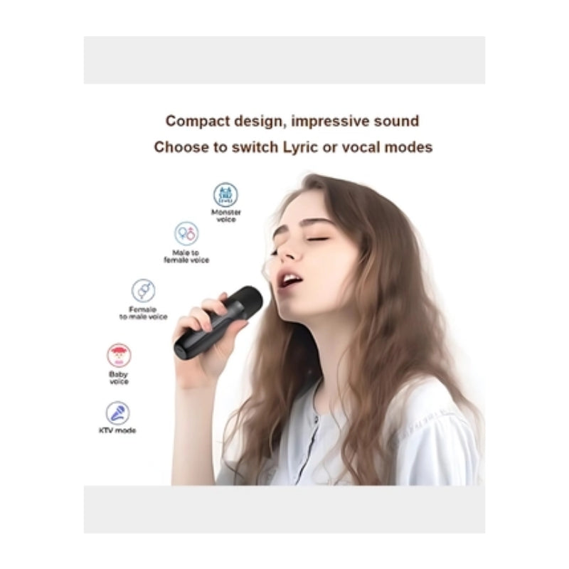 Havit SK819BT Mini Karaoke Bluetooth Speaker Beige - سبيكر صغير مع مايكروفون كاريوكي بلوتوث من هافيت بيجي