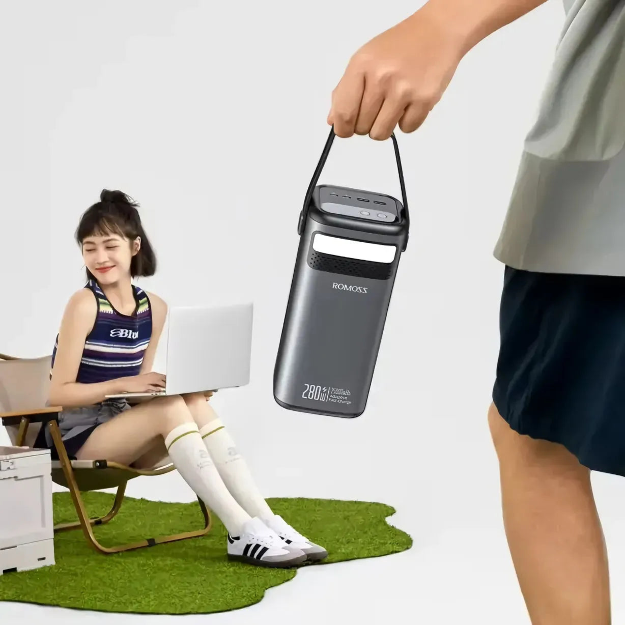 Romoss Power Bank PMT75-DC 75000mAh 280W - باوربنك 75000 ملي امبير 280 واط من روموس لون اسود