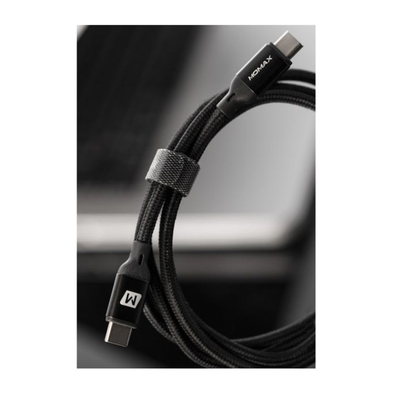 MOMAX GO LINK 1.2M USB-C TO USB-C BLACK - كيبل تايب سي تايب سي بطول 1.2 متر من موماكس اسود