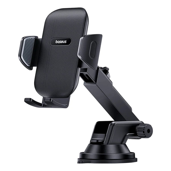 BASEUS ULTRACONTROL GO SERIES CLAMP-TYPE PHONE HOLDER (SUCTION CUP VERSION) CLUSTER BLACK - ستاند سيارة من باسيوس اسود