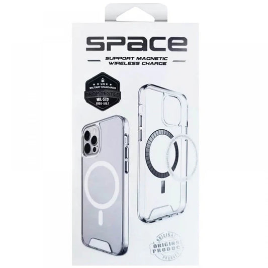 SPACE CASE MAGSAFE IPHONE 16 PRO MAX - كفر ايفون 16 برو ماكس شفاف ماك سيف