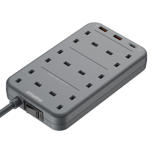 MOMAX US12UKE ONEPLUG 6-OUTLET POWER STRIP WITH USB - سيار كهربائي من موماكس