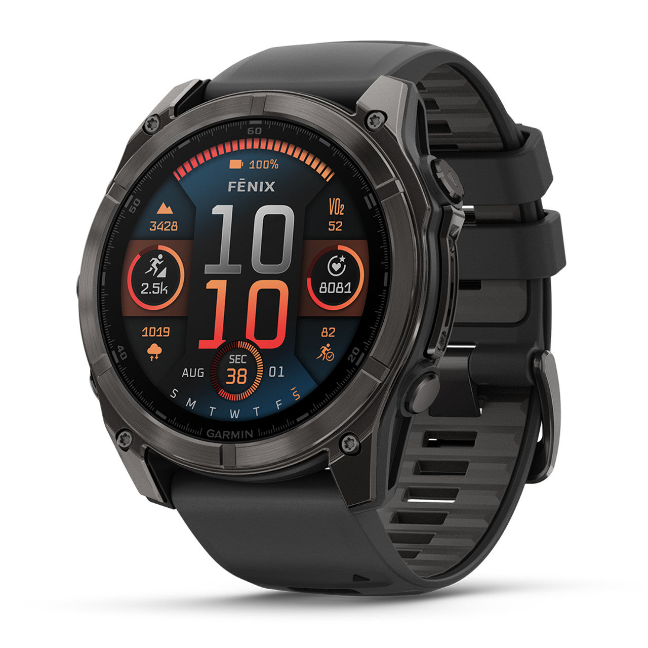 GARMIN FENIX 8 SOLAR-SAPH 51MM BLACK - ساعة ذكية من كارمن اسود