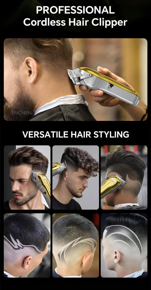 ENCHEN BOOST 3 HAIR CLIPPER METAL COVER - ماكنة حلاقة مع شاشة رقمية من انشين