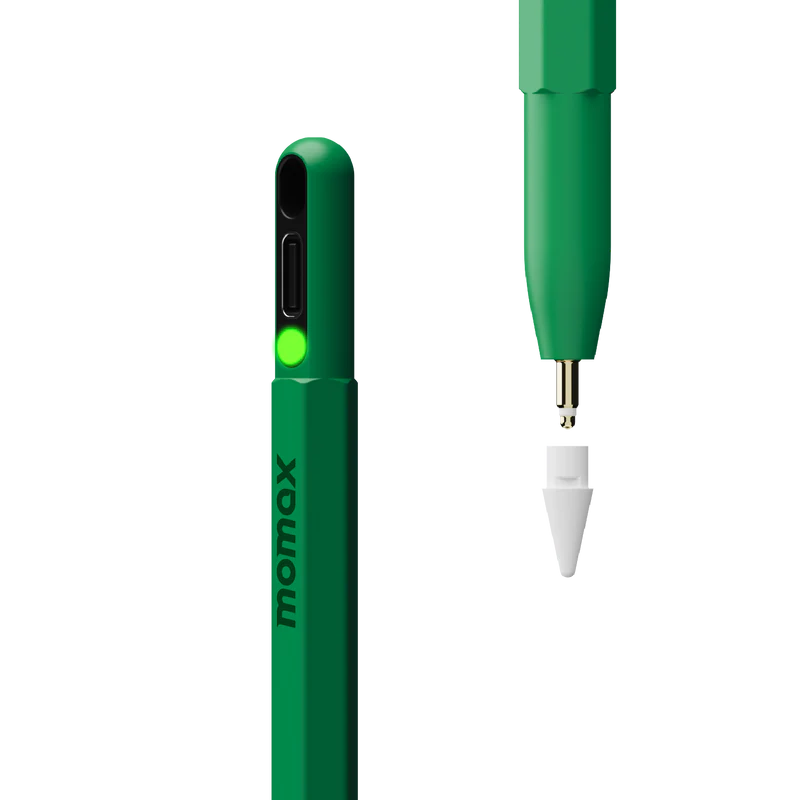 Momax Mag.Link Pop Magnetic active stylus pen TP10 - قلم مغناطيسي للايباد من موماكس اخضر