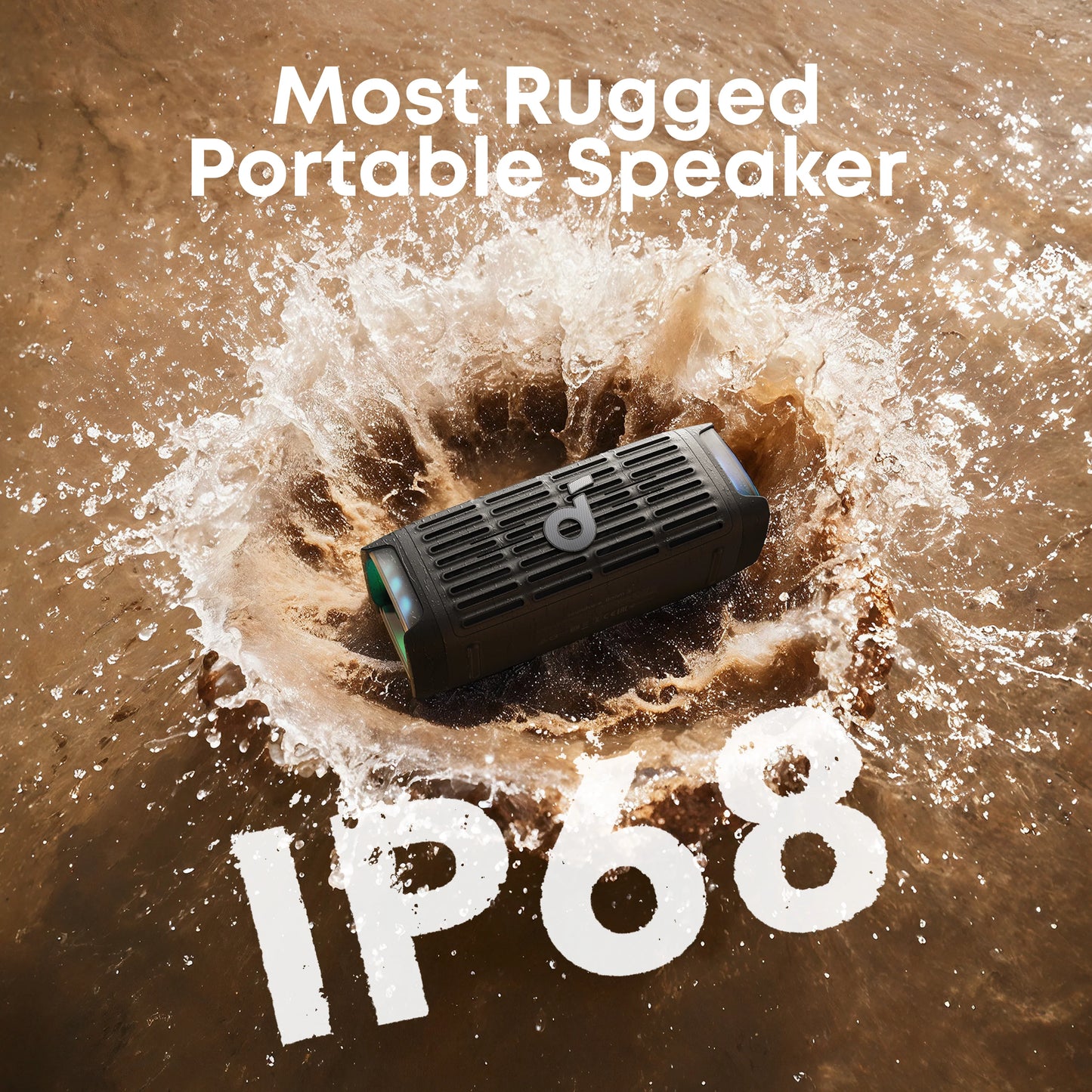 Anker Soundcore Boom 3i Portable Speaker Black - سبيكر محمول 50 واط مقاوم للماء والملح من انكر اسود