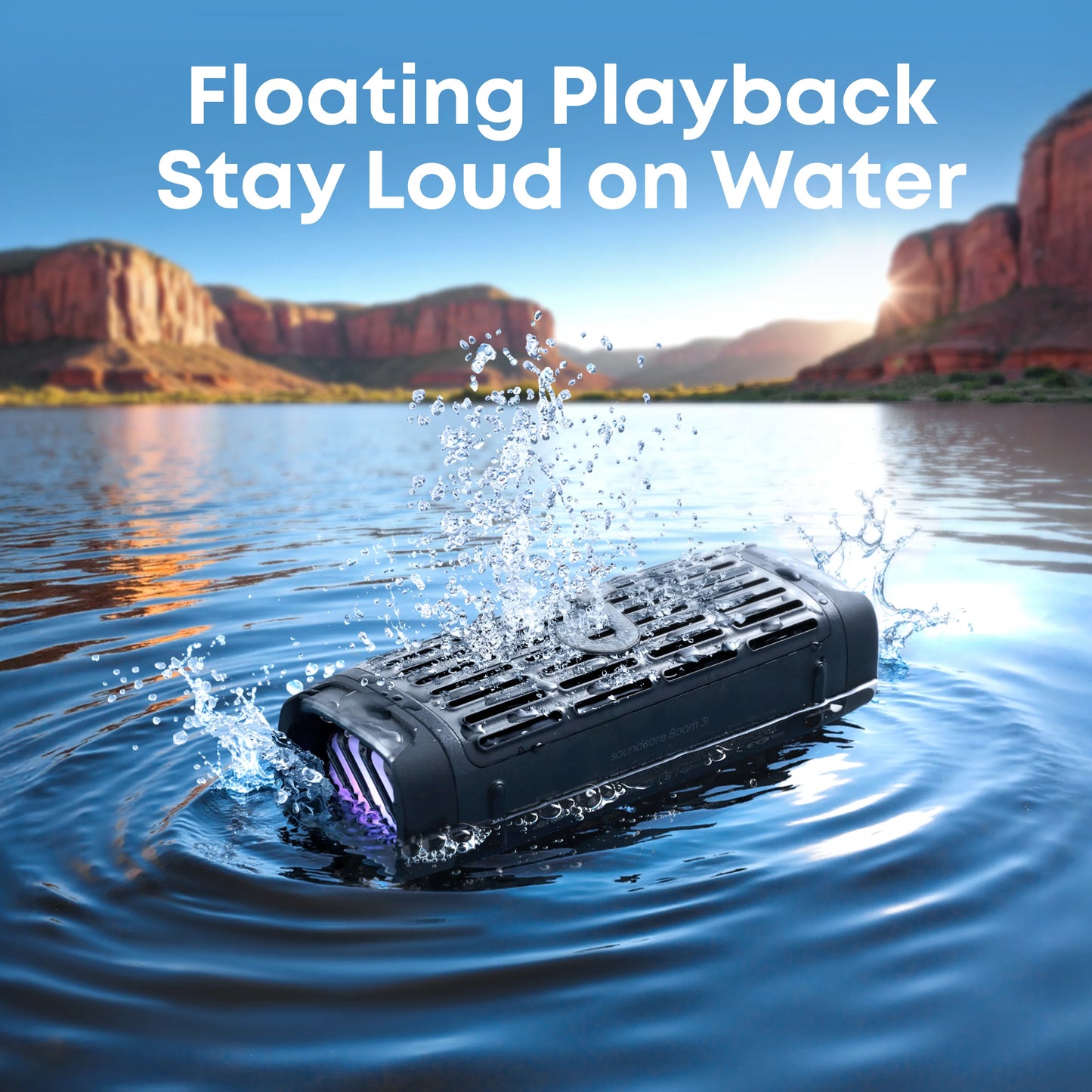 Anker Soundcore Boom 3i Portable Speaker Black - سبيكر محمول 50 واط مقاوم للماء والملح من انكر اسود