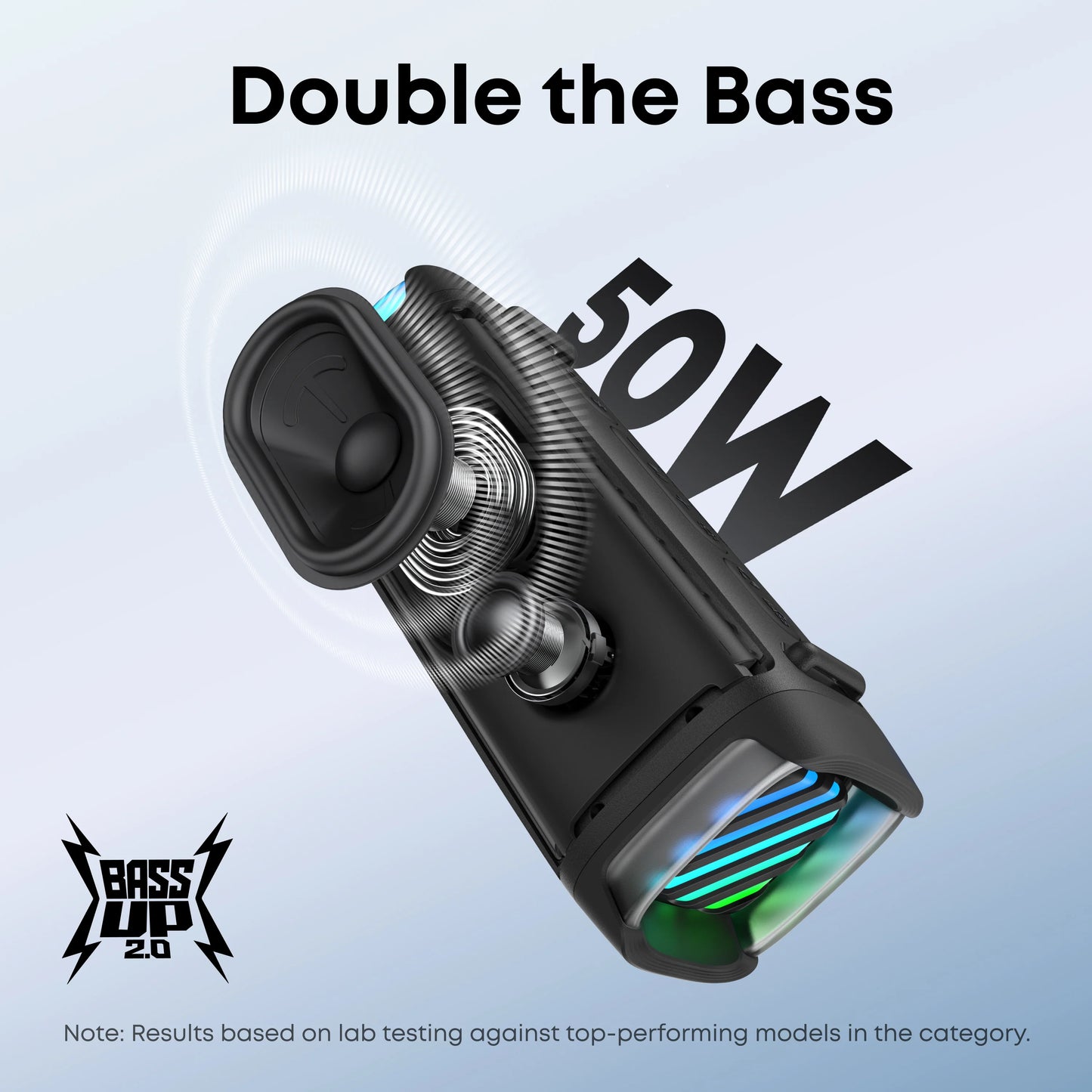 Anker Soundcore Boom 3i Portable Speaker Black - سبيكر محمول 50 واط مقاوم للماء والملح من انكر اسود