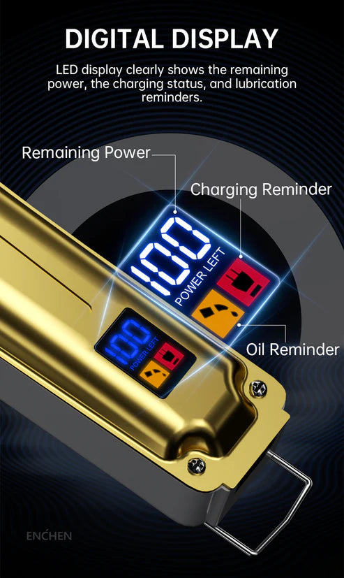 ENCHEN BOOST 3 HAIR CLIPPER METAL COVER - ماكنة حلاقة مع شاشة رقمية من انشين