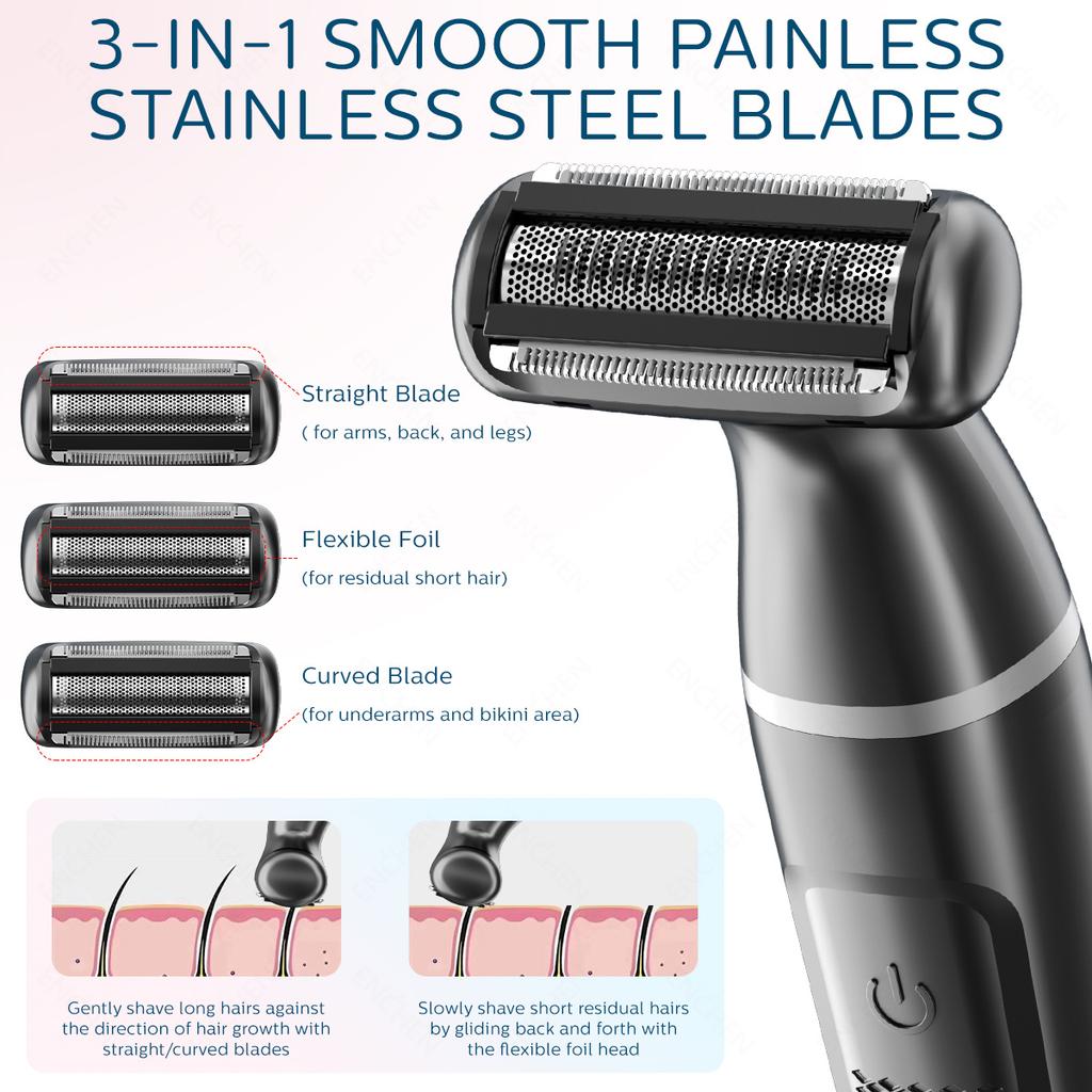 ENCHEN A1 HAIR REMOVAL SHAVER (FOIL SHAVER HEAD) - ماكنة حلاقة مع شاشة رقمية من انشين
