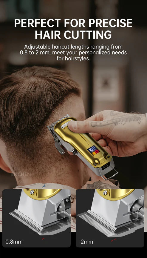 ENCHEN BOOST 3 HAIR CLIPPER METAL COVER - ماكنة حلاقة مع شاشة رقمية من انشين