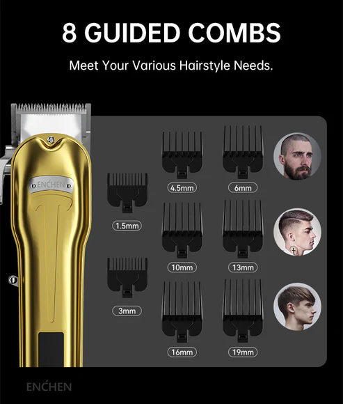 ENCHEN BOOST 3 HAIR CLIPPER METAL COVER - ماكنة حلاقة مع شاشة رقمية من انشين