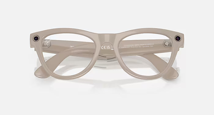 RAYBAN META SKYLER SHINY GRAY - نظارة ذكية من راي بان لون الاطار رمادي والعدسات شفاف/ياقوتي