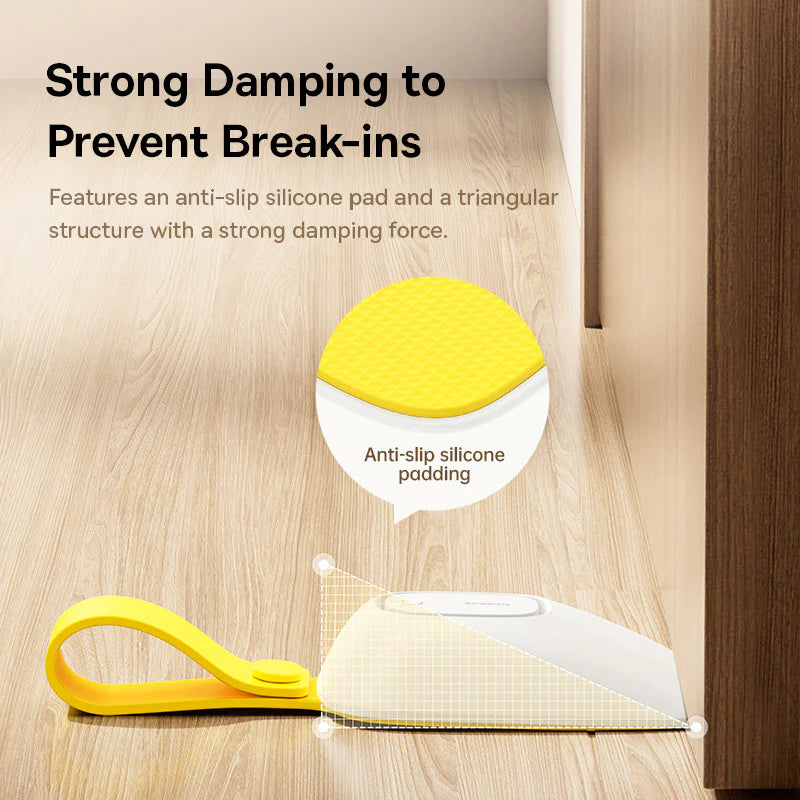 Baseus Heyo Door Stop Alarm Moon White (Includes AAA Battery x 1)- سدادة باب بانذار عالي الصوت من باسيوس