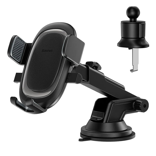 BASEUS ULTRACONTROL GO SERIES CLAMP-TYPE PHONE HOLDER CLUSTER BLACK - ستاند سيارة 2 في 1 من باسيوس