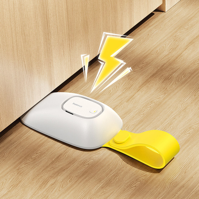 Baseus Heyo Door Stop Alarm Moon White (Includes AAA Battery x 1)- سدادة باب بانذار عالي الصوت من باسيوس