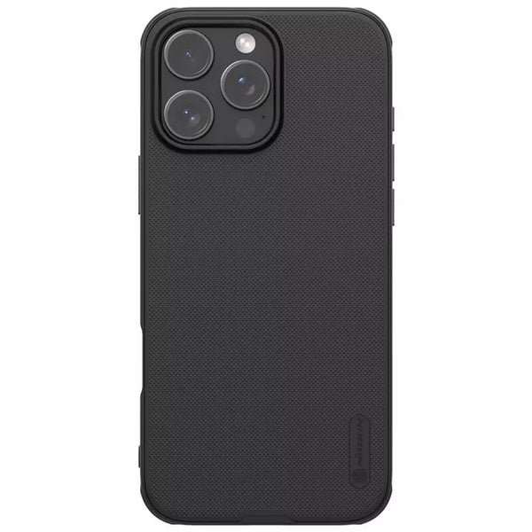 Nillkin Super Frosted Shield Pro Magnetic Case for Apple iPhone 16 Pro Max Black - كفر ماك سيف للايفون 16 برو ماكس من نيلكين اسود
