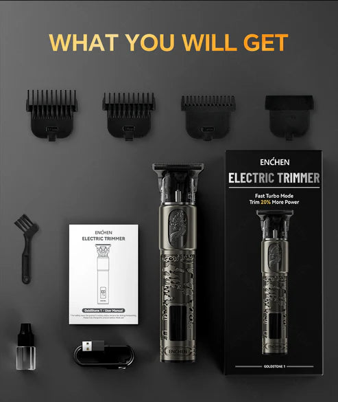 ENCHEN GOLDSTONE 1 HAIR TRIMMER - ماكنة حلاقة متعددة الاستخدامات مع شاشة رقمية من انشين