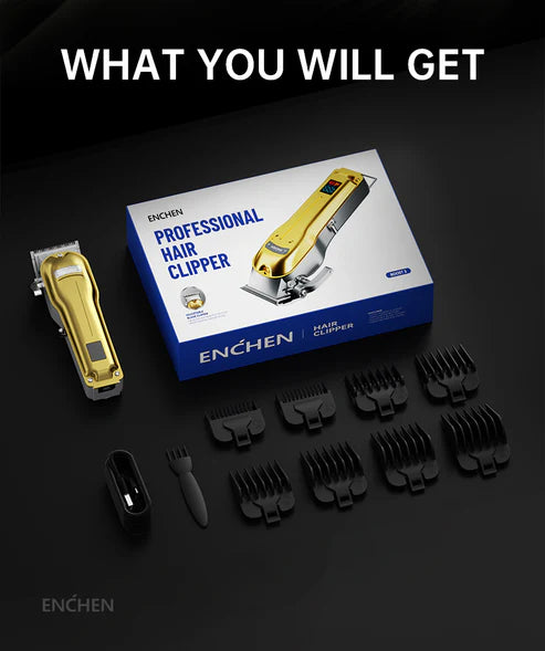 ENCHEN BOOST 3 HAIR CLIPPER METAL COVER - ماكنة حلاقة مع شاشة رقمية من انشين