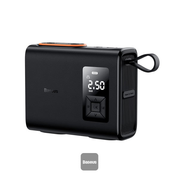 BASEUS MEGA ENERGYPUMP SERIES DUAL CYLINDER WIRELESS INFLATOR 6000MAH -منفاخ اطارات وشاحن محمول 6000 ملي امبير من باسيوس