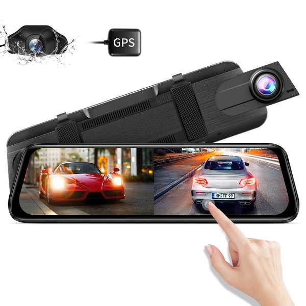 Azdome mirror Dash Cam AR09 2Channels 4K - كاميرا سيارة بشكل مراة امامية وخلفية بدقة 4K من ازدوم