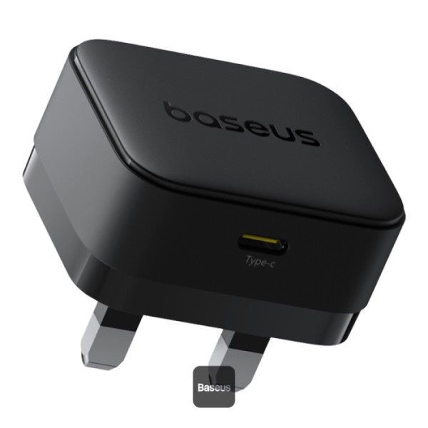 Baseus Palm Fast Charger 1C 20W UK Cluster Black - شاحن تايب سي 20 واط من باسيوس