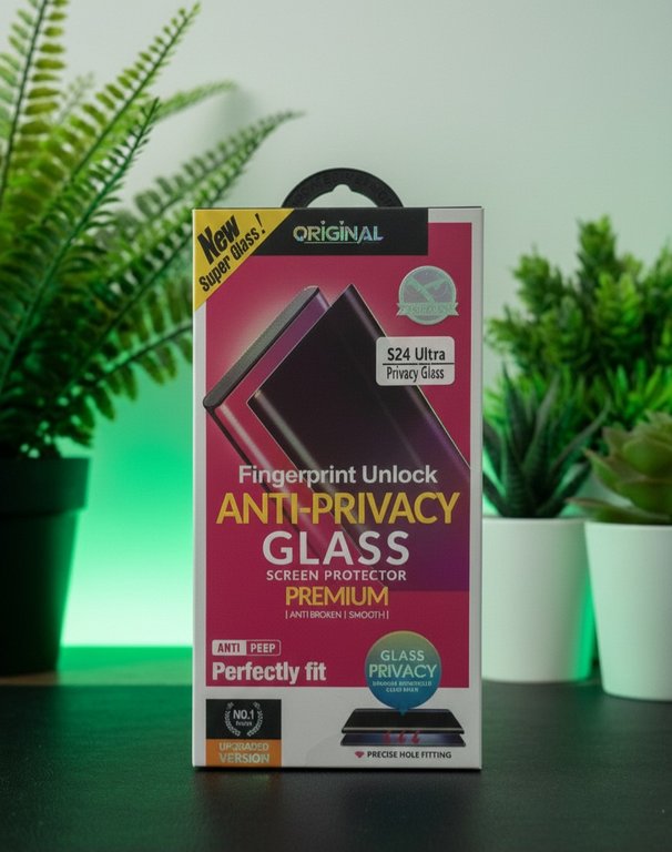 SUPER PRIVCY GLASS FOR SAMSUNG S24 ULTRA - لاصق زجاج مضلل سامسونك اس 24 الترا