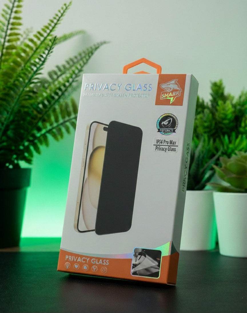 SHARK GLASS FOR IPHONE 14 PRO MAX PRIVACY - لاصق شاشة مضلل للايفون 14 برو ماكس