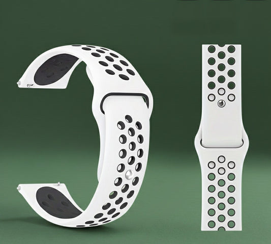 22mm NIKE WATCH STRAP BLACK/WHITE- سير ساعة ٢٢ ملم نايك ربر