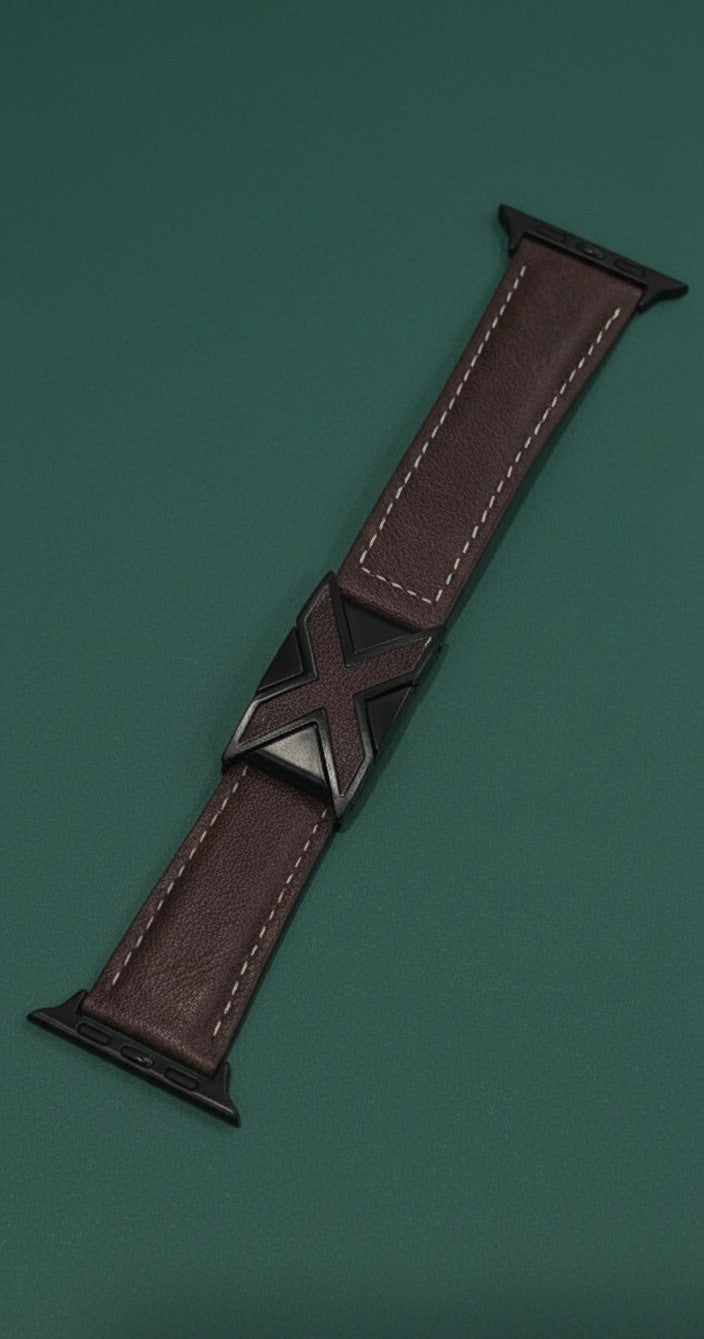 LEATHER STRAP FOR APPLE WATCH COFFEE- سير ساعة ابل جوزي