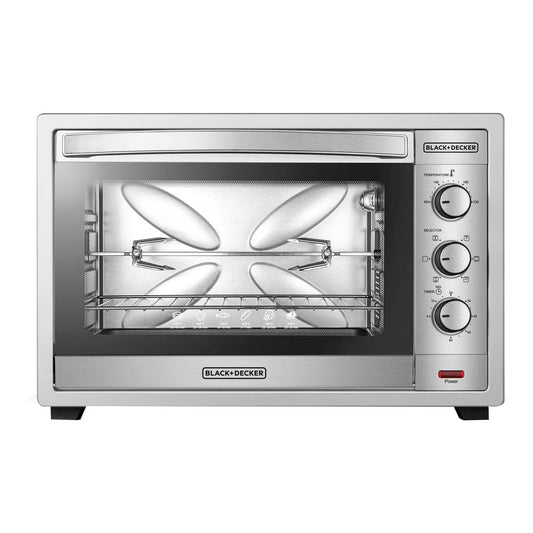 Black&Decker TRO62RDG-B5 Oven 62L 2000W silver - فرن كهربائي بسعة 62 لتر وبقدرة 2000 واط من بلاك اند ديكر
