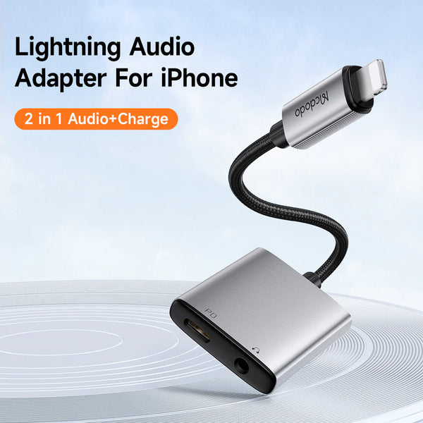 MCDODO 2 IN 1 LIGHTNING TO DC3.5 &LIGHTNING AUDIO ADAPTER CA-554 - توصالة لايتننغ 2 في 1 من مكدودو