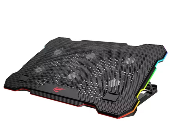 Havit  Laptop Cooling Pad 6 Fans Black  - ستاند تبريد لللابتوب ذات 6 مراوح من هافيت