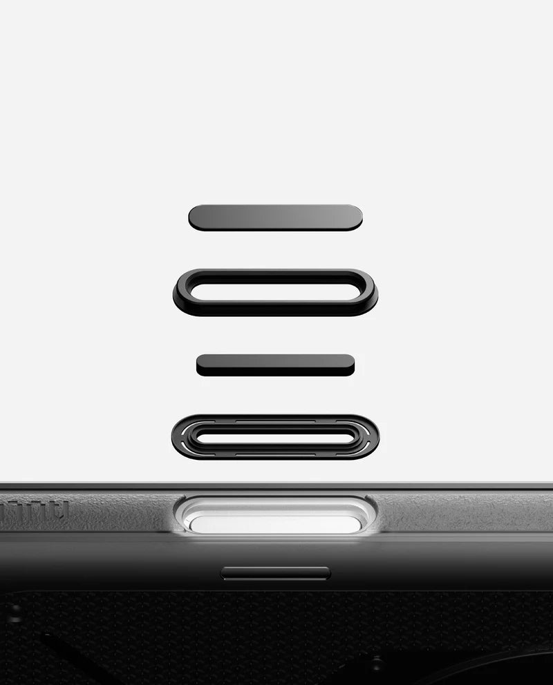 A17 RUGGED CASE FOR IPHONE 17 PRO MAX TRANSLUCENT GRAY - كفر ايفون 17 برو ماكس ماك سيف من اولومو رمادي شفاف