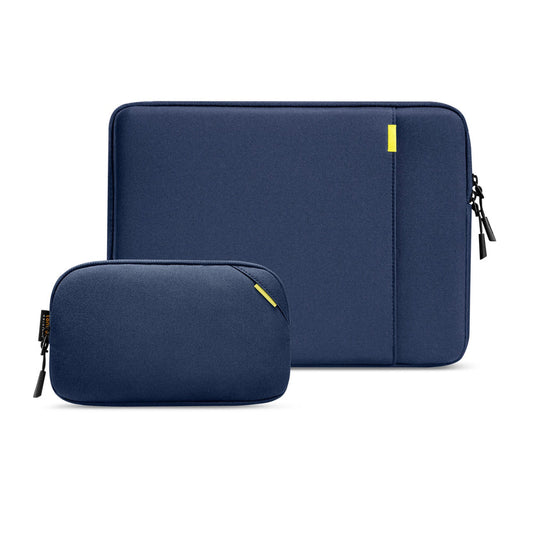Tomtoc Defender-A13 Laptop Sleeve Kit 13 Inch Navy Blue - حقيبة لابتوب مقاس 13 بوصة مع حقيبة اكسسوارات من تومتوك ازرق غامق