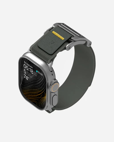 AULUMU A11 Mag Buckle Slim Band for Apple Watch 42-49MM Green - سير ساعات ابل مقاس 42-49 مم من اولومو اخضر