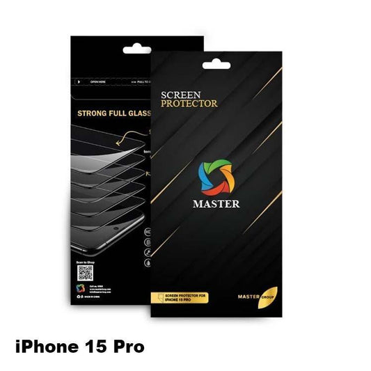 MASTER SCREEN PROTECTOR CLEAR 15 PRO - لاصق شاشة شفاف للايفون 15 برو من ماستر